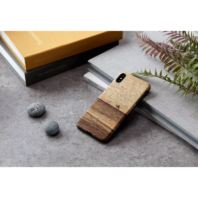 Custodia per smartphone man and wood per iPhone XS Max — terra nero