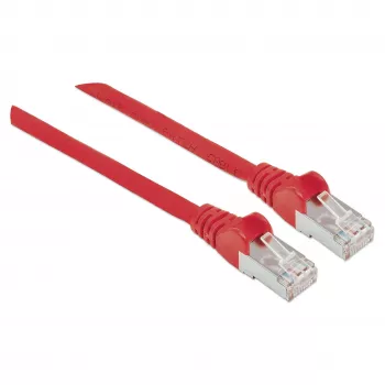 Cavo patch di rete Intellinet, Cat6, 0,5 m, rosso, rame, S/FTP, LSOH / LSZH, PVC, RJ45, contatti placcati oro, guaina antitorsione, con guaina, garanzia a vita