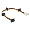DeLOCK - Alimentatore - alimentatore interno, 4 pin (M) a SATA alimentazione (F) - 40 cm - multicolore (60142)