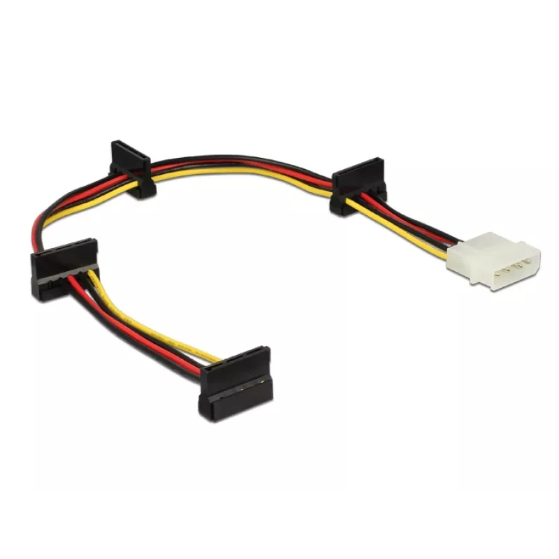 DeLOCK - Alimentatore - alimentatore interno, 4 pin (M) a SATA alimentazione (F) - 40 cm - multicolore (60142)