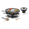 Unold 48726 Raclette-Grill per 8 persone 1300 W Nero, Acciaio inox