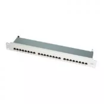 LogiLink - patch panel - RJ-45 X 24 - grigio chiaro, RAL 7035 - 1U