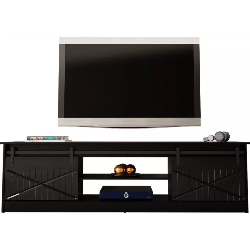 Mobile RTV GRANERO 200x56.7x35 nero/nero lucido