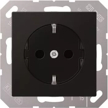 Presa Type F Jung A 1520 BF SWM, nero grafite, 250 V 16 A, termoplastica, 55x55 mm