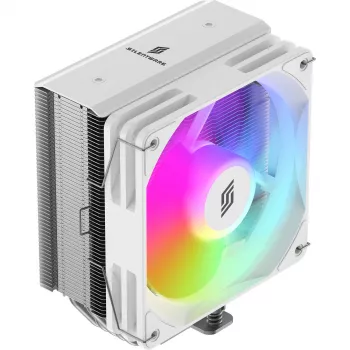 Dissipatore CPU Silentware Bora RGB bianco con ventola PWM-ARGB da 120 mm, 215 W TDP, compatibile con AM5 e LGA1851
