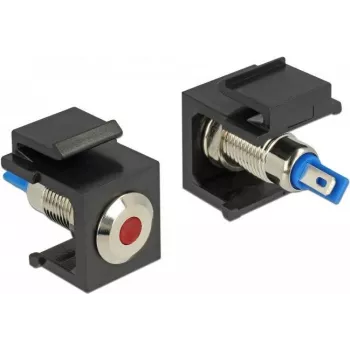 Connettore per cavi Keystone DeLOCK 86464 LED nero blu rosso acciaio inox