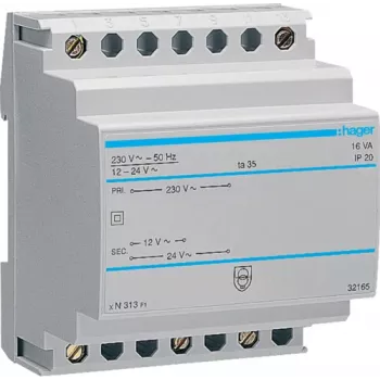 Trasformatore di sicurezza 12V/1,33A o 24V/0,67A ST313 (ST313)