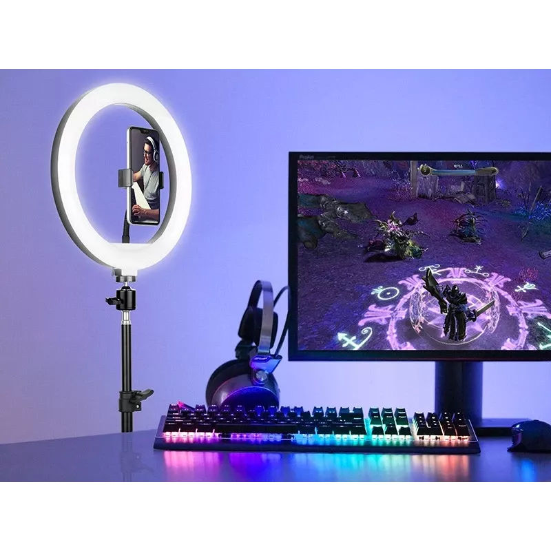 TRACER RING 30cm ring light con treppiede 210cm
