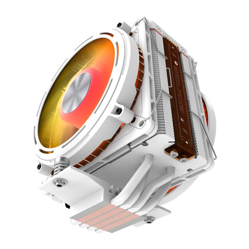 Dissipatore per processore Darkflash E400 PLUS (bianco) — raffreddamento ad aria attivo per CPU, design a torre, configurazione a ventola singola