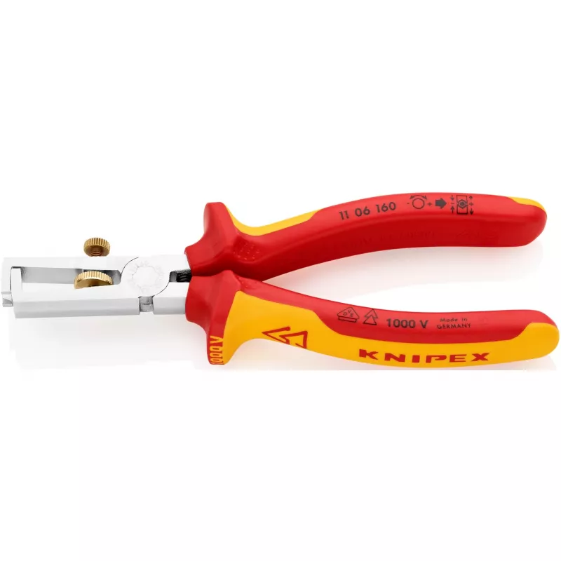 Knipex 11 06 160 Spellacavi arancione, rosso