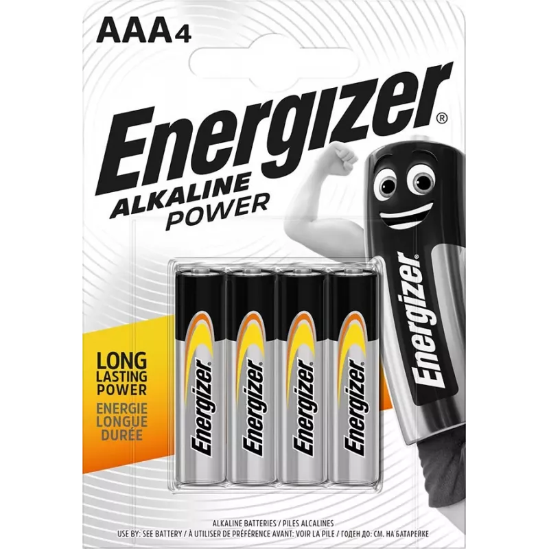 ENERGIZER BATTERIA ALCALINA POWER AAA LR03 4 PEZZI