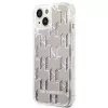 Karl Lagerfeld KLHCP14MLMNMS iPhone 14 Plus 6.7 custodia rigida argento / argento Liquid Glitter Monogram