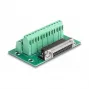 DeLOCK D-Sub 25 poli femmina su morsettiera per guida DIN 51 mm x 86 mm x 30 mm