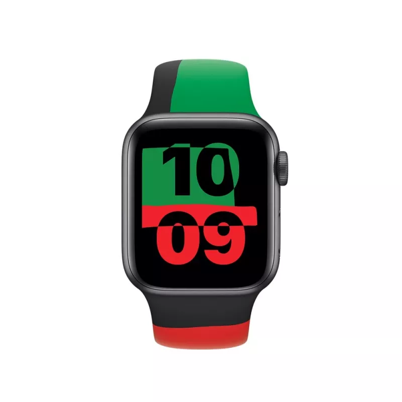 Cinturino Apple 40mm nero Unity Sport Band M/L nero verde rosso