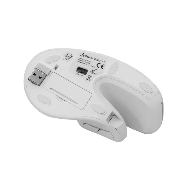 Mouse SBOX VM-838W verticale wireless bianco