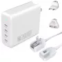 Caricabatterie rapido da interno 4smarts 545200 — 200 W, 4× USB-C, 100–240 V, cavo 1,5 m, bianco