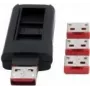EXSYS EX-1114-R blocco porte USB Type-A, 4x copertura bloccabile per connettori femmina USB-A con chiave, rosso