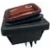 BACHMANN 924.178 interruttore a bilanciere nero/rosso serie 3627, illuminato, 2 poli (924178)