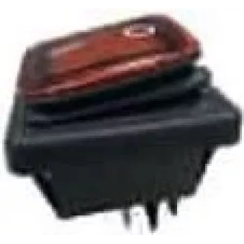BACHMANN 924.178 interruttore a bilanciere nero/rosso serie 3627, illuminato, 2 poli (924178)