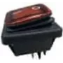 BACHMANN 924.178 interruttore a bilanciere nero/rosso serie 3627, illuminato, 2 poli (924178)