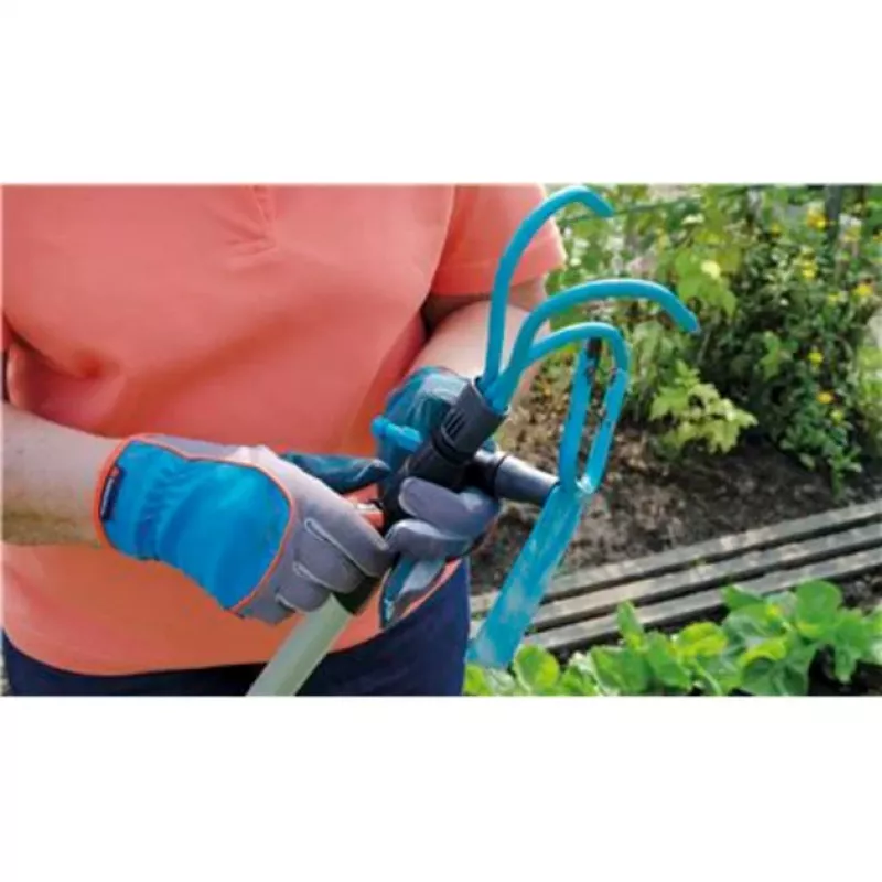 Set completo cultivator e rastrello combisystem (turchese/legno, 30 cm, 9 cm)