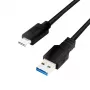 Logilink - cavo USB - USB Type-A (M) a 24 pin USB-C (M) reversibile - USB 3.2 Gen 1 - 3 A - 3 m - nero (CU0171)