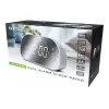 Radiosveglia Muse M-170CMR — radiosveglia digitale, display LED da 1,2 pollici, FM, AC 230V, backup AAA, specchio/bianco