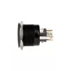 Pulsante a pressione DimasTech PD220 antivandalo 25 mm Blackline Dot RGB