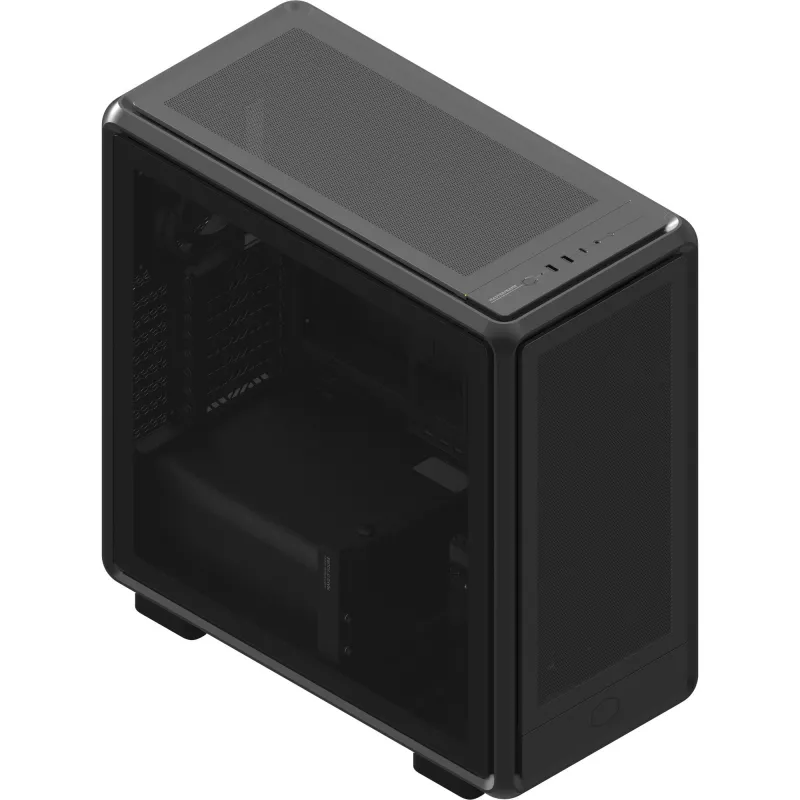 Case PC Midi Tower Cooler Master MasterFrame 600 Mesh — nero, supporta ATX/EATX, 2x200 mm ventole anteriori, supporto ventole anteriori/laterali, 2x alloggiamenti 3,5 pollici + 3x 2,5 pollici