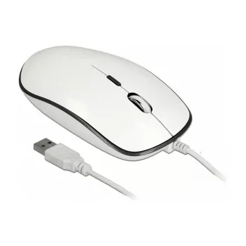 Mouse DeLOCK 12532 office ambidestro USB Type-A ottico 3200 DPI
