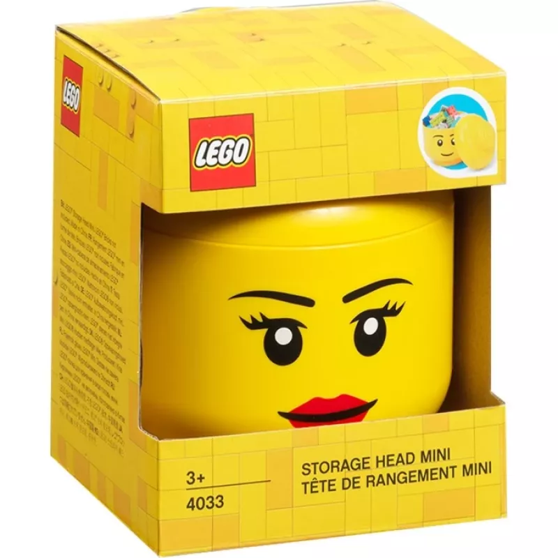 Storage-Head-Mini di Room Copenhagen – contenitore compatibile LEGO 40331725, design Copenhagen Girl