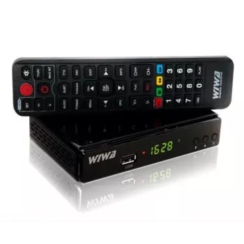 Sintonizzatore set-top WIWA 2_275294 H.265 DVB-T/DVB-T2 HD, 1 tuner, 470–860 MHz, HDMI 1.3, USB 2.0, SCART, nero