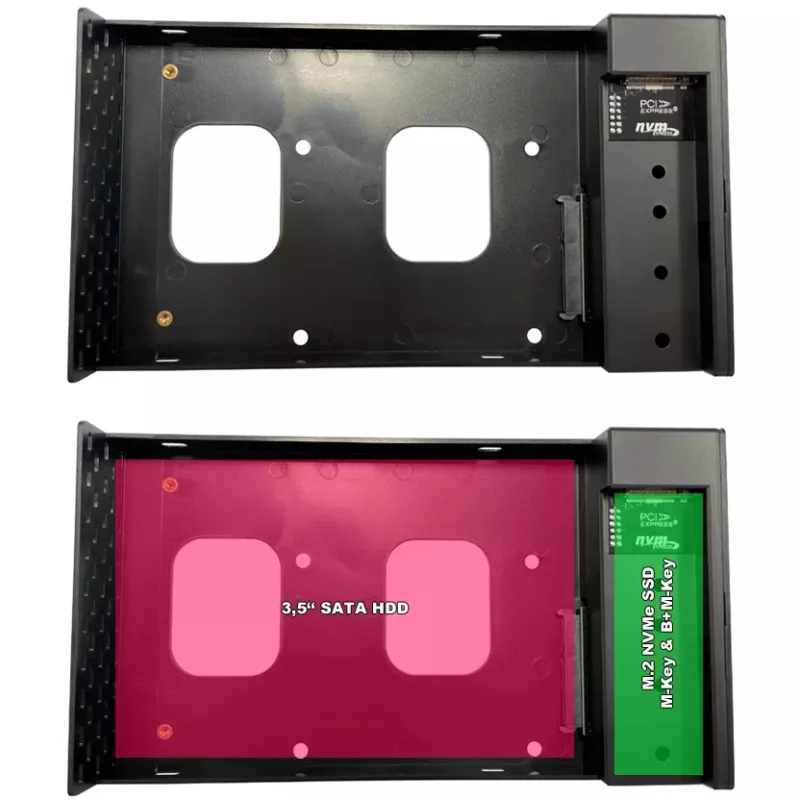 Case per HDD/SSD LC-Power LC-DOCK-C-35-M2 3,5 pollici USB Type-C 10 Gbit/s