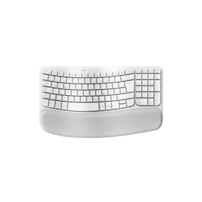 Tastiera Logitech Wave Keys ufficio RF wireless Bluetooth QWERTZ tedesco bianca