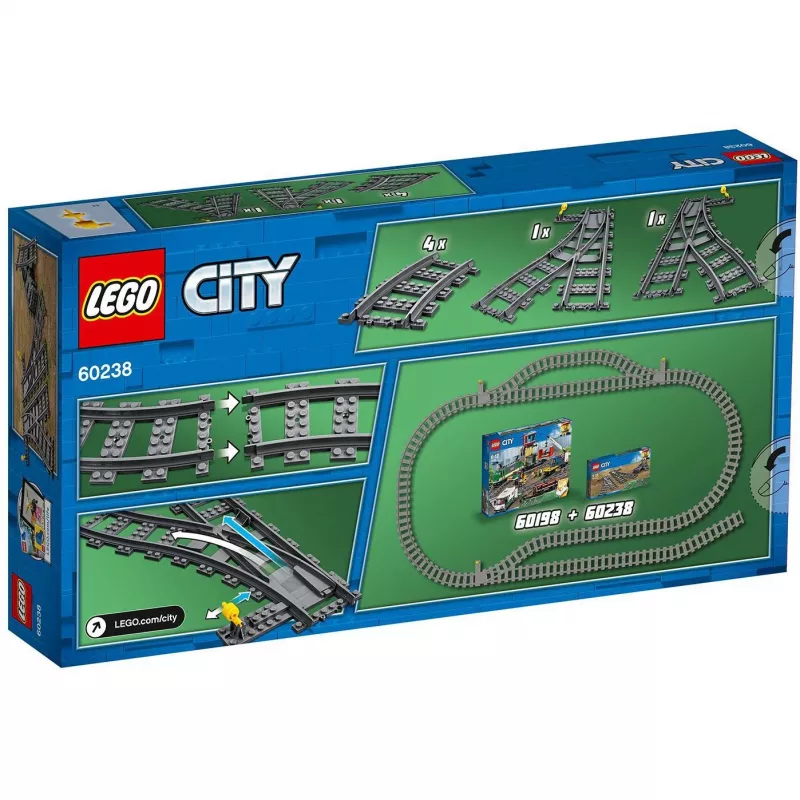 Set da costruzione LEGO City 60238 – scambio ferroviario e accessori per set di gioco