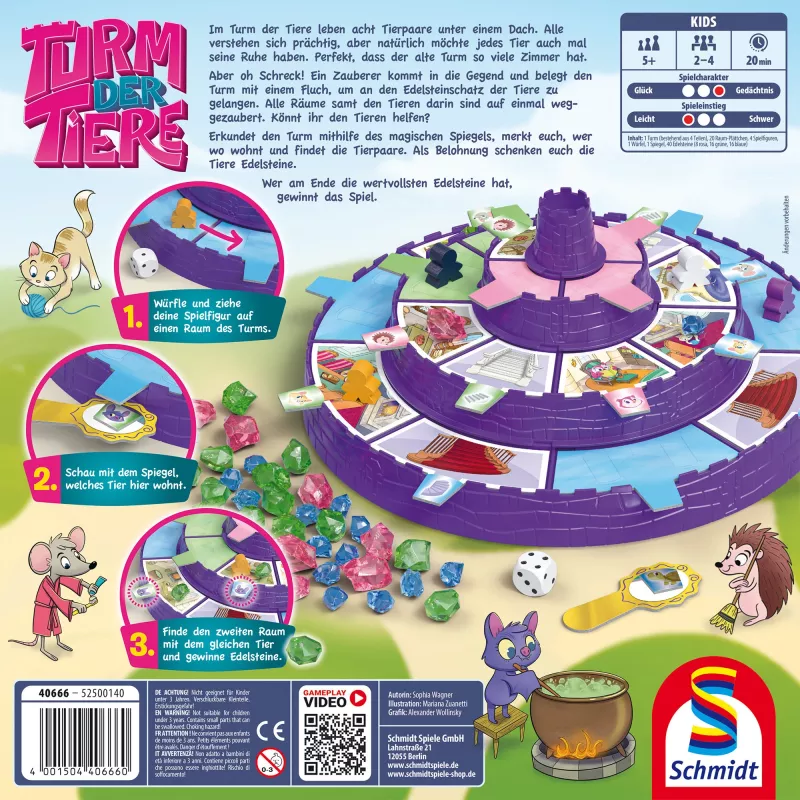 Schmidt Spiele Turm der Tiere, gioco da tavolo