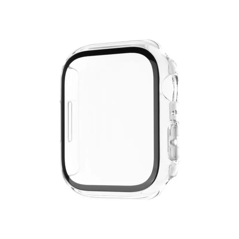 Custodia protettiva FIXED Fixed Pure per Apple Watch 46mm trasparente con vetro temperato