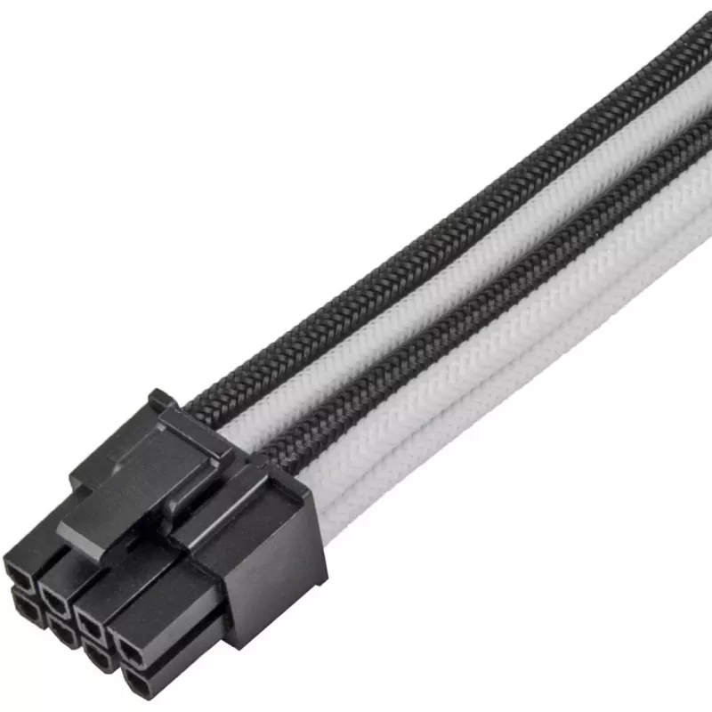 Prolunga cavo di alimentazione SILVERSTONE PP07E 8 pin PCIe 30 cm (nero/bianco)