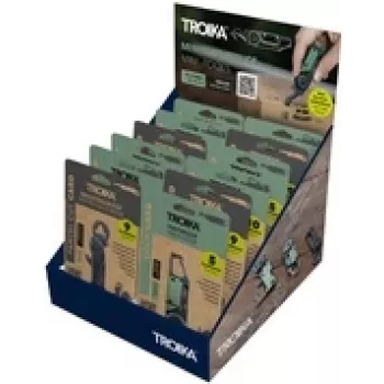 TROIKA Mini Tool Display CD156 — set con 12 mini multi-tool