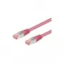Goobay 93434 cavo di collegamento CAT 6, S/FTP (PiMF), LSZH, 1 m, magenta