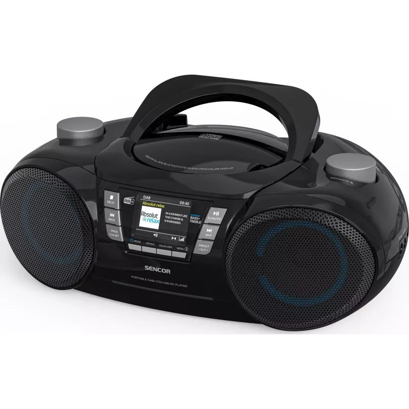 Sencor SPT 6510DB boombox portatile DAB+, CD/MP3/USB/SD, Bluetooth 5.3, FM RDS, 16 W, nero