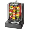 Multigrill elettrico verticale CLATRONIC DVG 3686, 1400 W, nero, con spiedo rotante e 6 spiedini