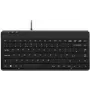 Perixx PERIBOARD-409 P, DE, tastiera mini PS/2, 2 hub, nero (PERIBOARD-409 P)
