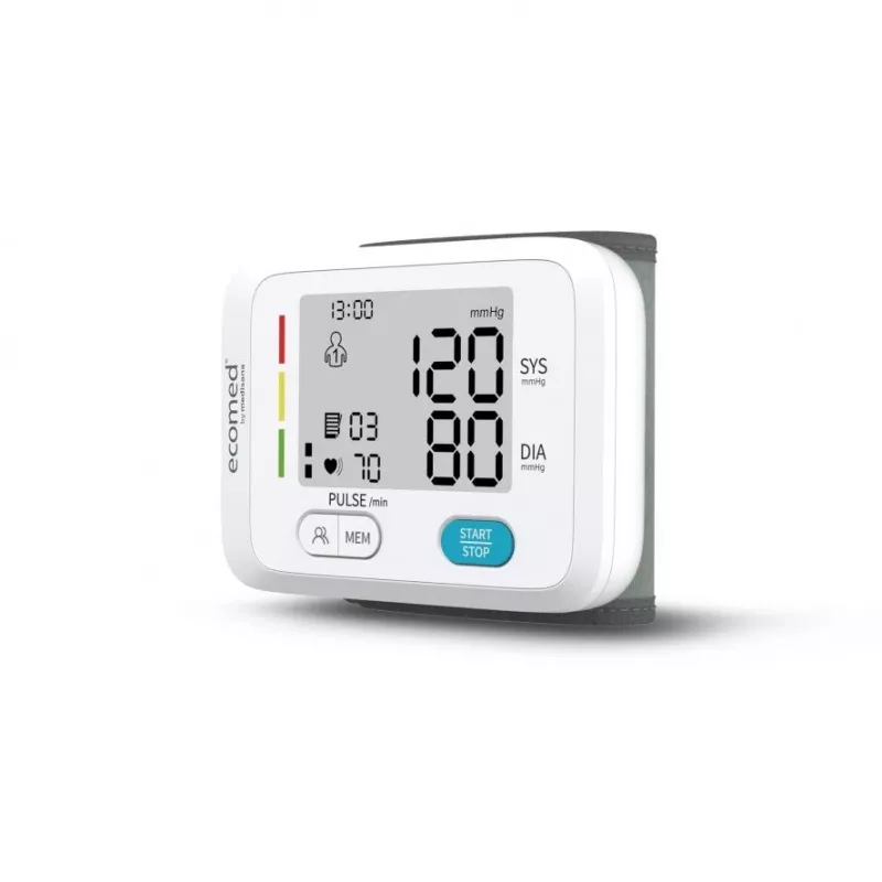 Ecomed BW-83E Misuratore di pressione da polso, automatico, 2 utenti