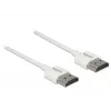 Cavo HDMI Delock High Speed con Ethernet, HDMI-A maschio – HDMI-A maschio, 2 m, 4K, 3D, 18 Gbps, sottile, triplo isolamento, bianco (85137)