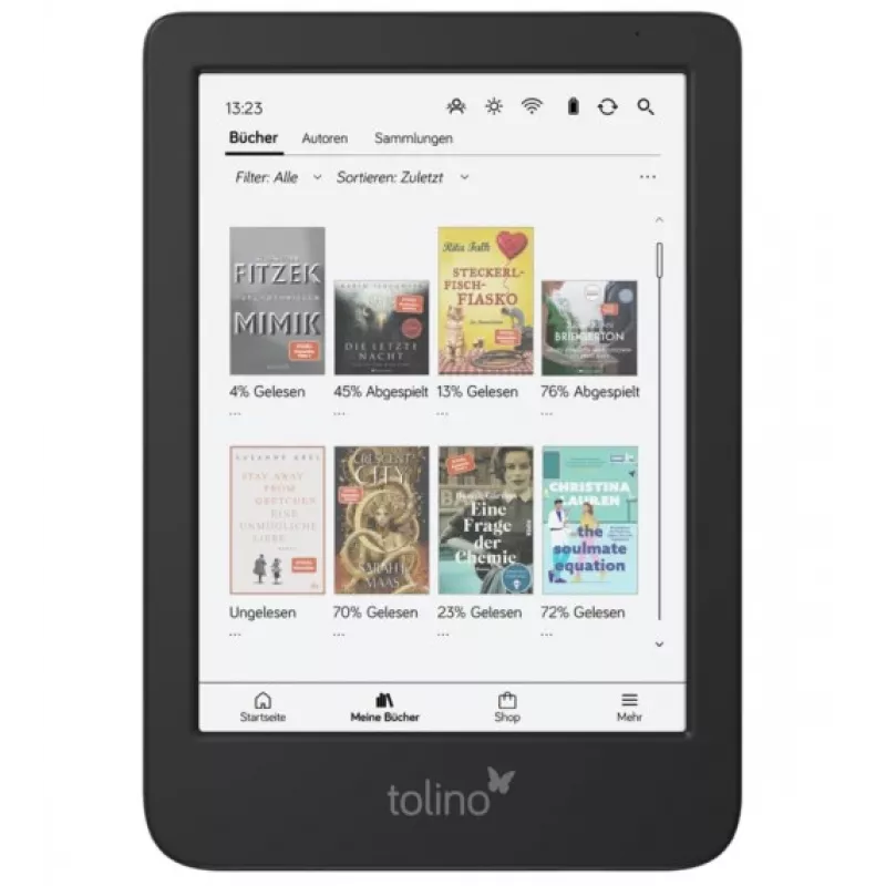 Tolino shine color E-Book Reader Touchscreen 16 GB Wi-Fi nero