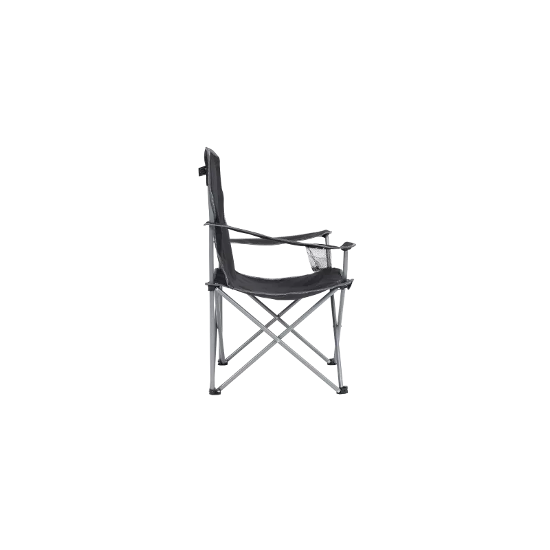 Sedia con braccioli Spruce, nero 480087, sedia da campeggio nera, modello 2025
