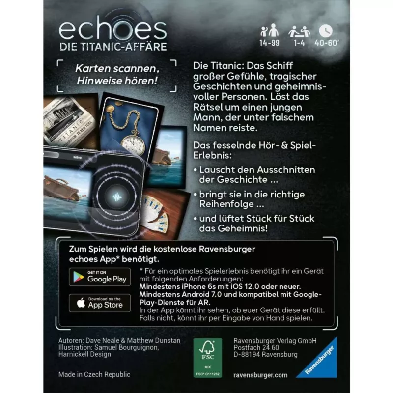 echoes Die Titanic Affair, gioco per famiglie