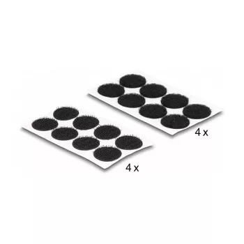 Pad di montaggio DeLOCK 19088 punti velcro rotondi 64 pz nero