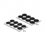 Pad di montaggio DeLOCK 19088 punti velcro rotondi 64 pz nero